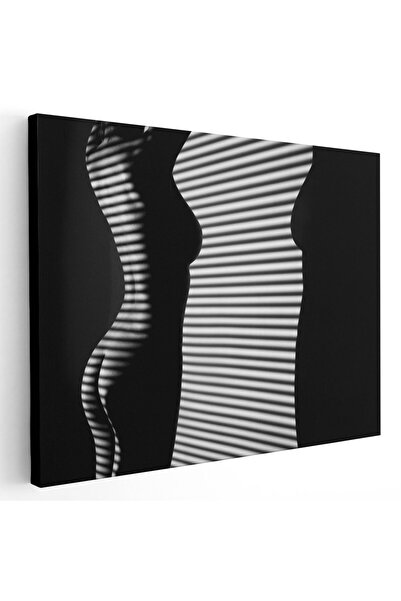 Tablou Canvas Tablou nud femeie spate in fata ferestrei, alb, negru, cod 1439