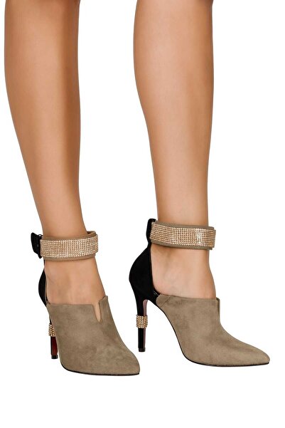 Miraa Crystal Belt Topuklu Hakiki Deri Kadın Bot