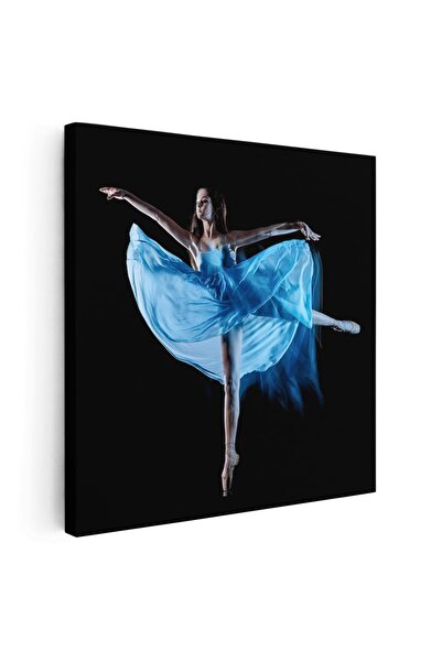 Tablou Canvas Tablou balerina dansand negru albastru, cod 1999