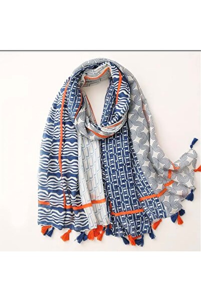 ACAR TAKI Fashionable, Soft, Tasseled Rectangular Scarf for All Seasons, Shawl Acr6840