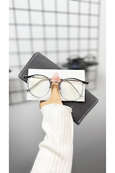 LOOKUP NEW Oval Round 54 Ekartman Metal Transparent Women Men Unisex Blue Light Protection Screen Glasses Eyewear