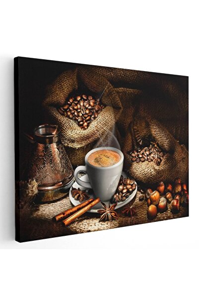 Tablou Canvas Tablou ceasca cu cafea saculeti cafea, cod 3898