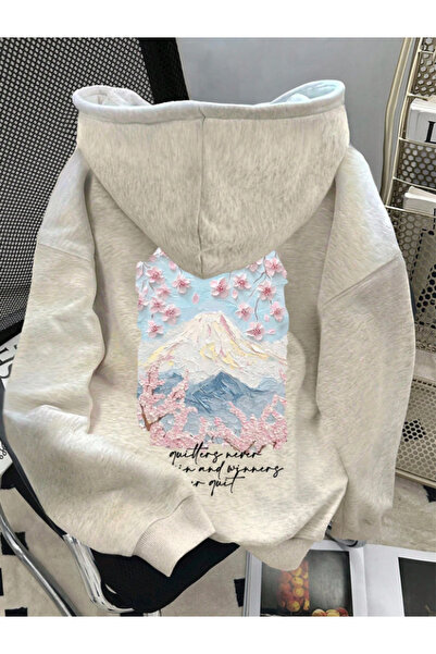 Framgan TREND UNISEX ΓΥΝΑΙΚΕΙΟ ΦΟΥΤΕΡ ΜΕ ΦΛΟΡΑΛ ΣΧΕΔΙΟ ΣΕ ΓΚΡΙ ΧΡΩΜΑ ΜΕ ΚΟΥΚΟ...