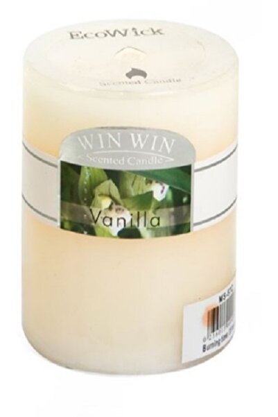 DavidaHome Lumanare cilindrica parfumata vanilie, tip coloana, 10 x 7 cm