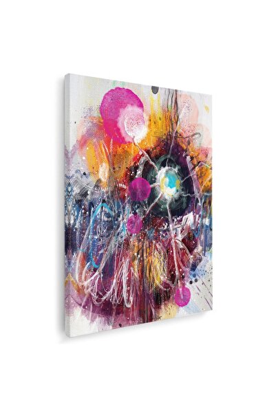 Tablou Canvas abstract graffiti in nuante multicolore, cod 1036