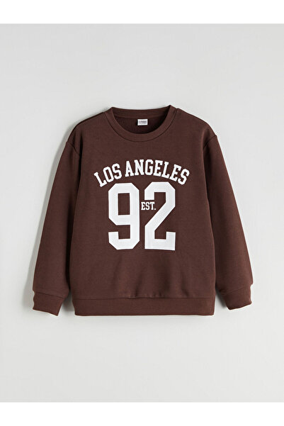 LC Waikiki Crew Neck Los Angeles Printed Boys' Sweatshirt
