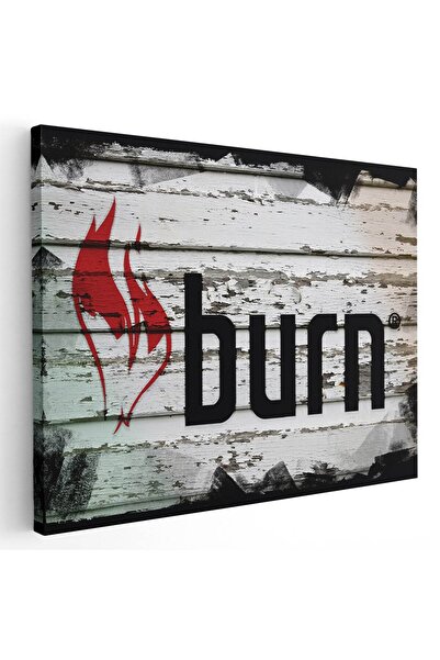 Tablou Canvas Tablou logo Burn vintage, cod 4098