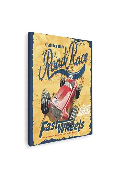 Tablou Canvas Tablou curse auto Road Race vintage, cod 3212