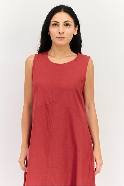 Brave Soul Women Solid Maxi Dress, Red