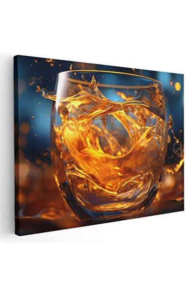 Tablou Canvas pahar whisky, cod 4046