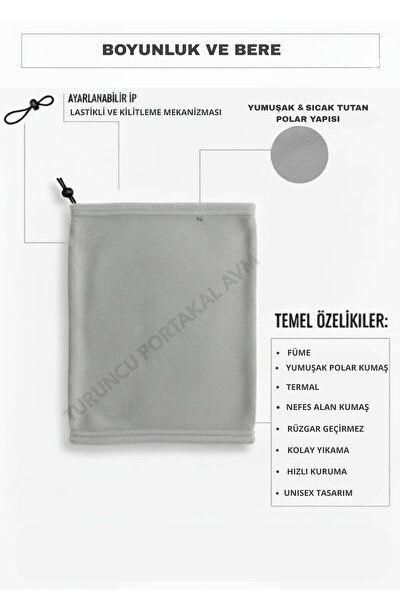 Limon Socks Жіночий чоловічий зимовий флісовий непухнастий не пропускає холод (2-х комплект) шапка - шарф