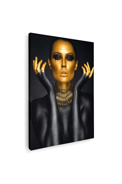Tablou Canvas Machiaj auriu artistic tablou portret, cod 2578