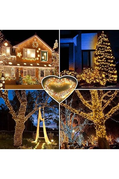 Deliny Χριστουγεννιάτικα Φωτάκια, Ηλιακά Φωτάκια σε Κορδόνι για Εσωτερική ή Εξωτερική Χρήση, 30 μέτρα με 300 LED, Αδιάβροχο