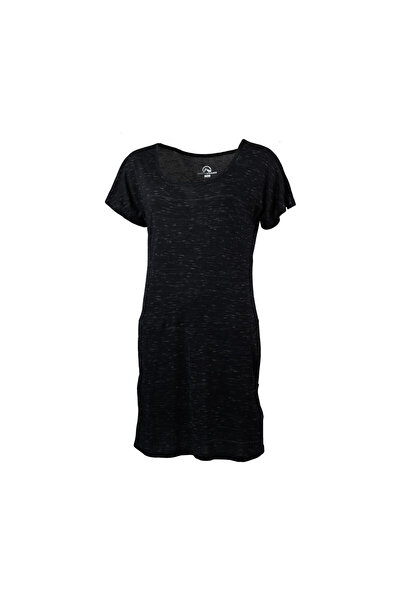 NORTHFINDER Women's simple t-shirt long style IRWA black