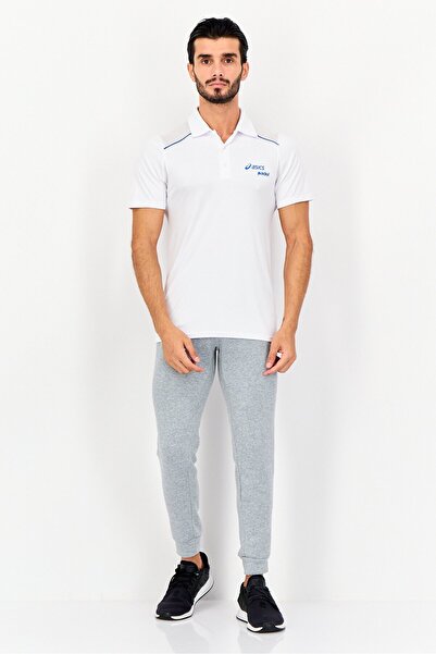 Asics Men Sportswear Fit Brand Logo Short Sleeve Padel Polo Shirt, White