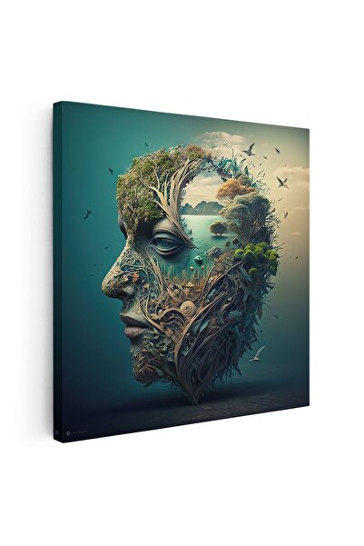 Tablou Canvas Tablou conceptual ziua internationala a pamantului, verde, cod ...