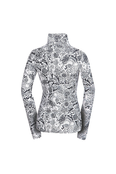 NORTHFINDER Tricou de schi de tură pentru femei, cu uscare rapidă, Dri-release® KRALOVA 2, imprimeu alb