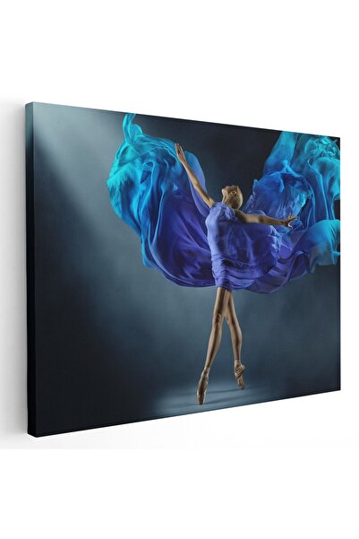 Tablou Canvas Tablou balerina dansand gratios, albastru, cod 1925
