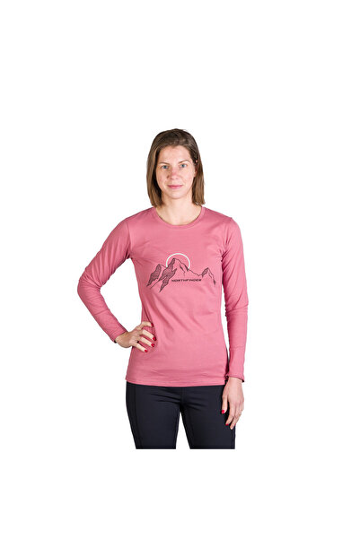 NORTHFINDER Tricou turist pentru femei din bumbac SHARI roz