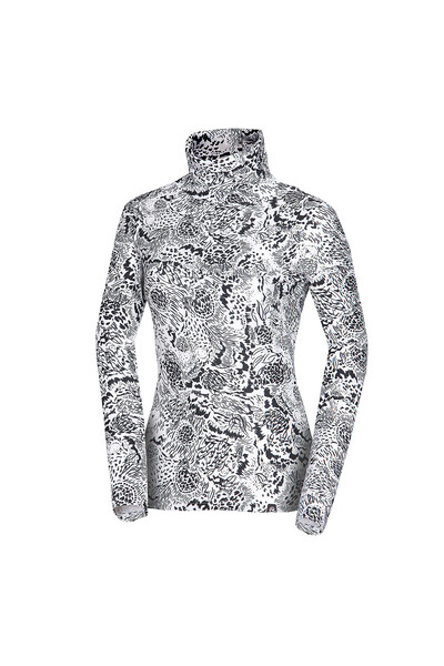 NORTHFINDER Tricou de schi de tură pentru femei, cu uscare rapidă, Dri-release® KRALOVA 2, imprimeu alb