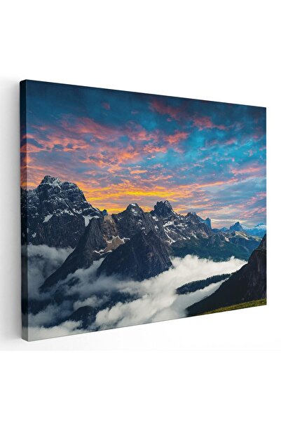 Tablou Canvas Tablou pesiaj munti Tre Cime di Lavaredo, Dolomiti, Italia, alb...