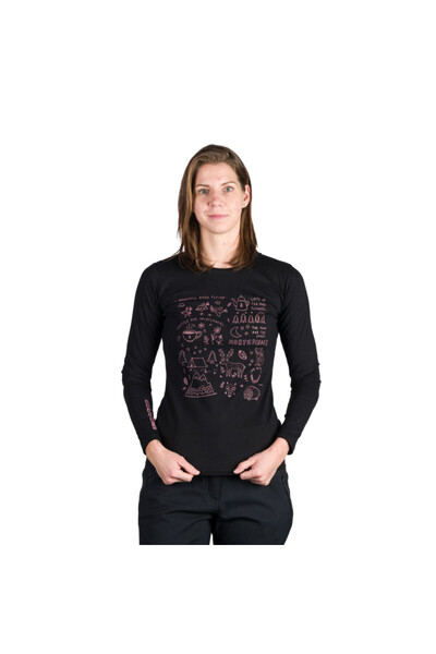 NORTHFINDER Tricou de damă TR-6026OR din bumbac RIYA negru