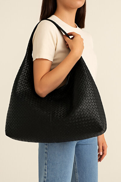 Adelina Bags Kadın Salaş Siyah Büyük Siyah Dream Omuz ve Tote Çanta