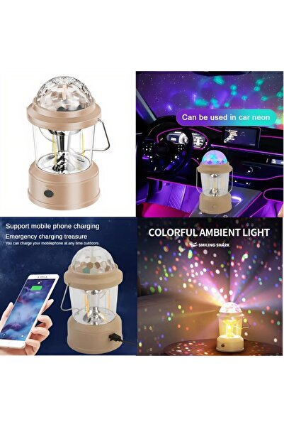 JML Lampă multifuncțională 17x9cm cu LED disco, încărcare USB