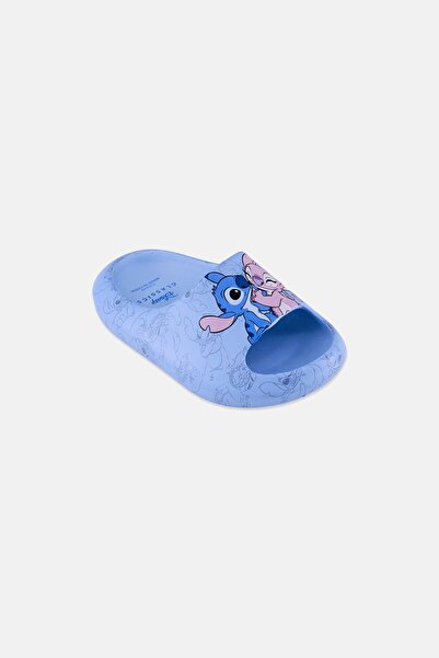 Disney Lilo And Stitch by Toddlers Girl Slip On Slides, Dusty Blue