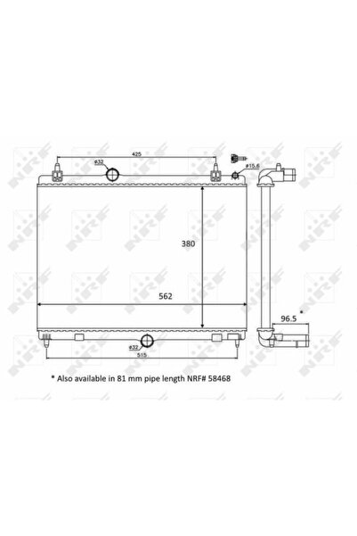 NRF Radiator, replacement filter set, Peugeot 508 I (8D_)