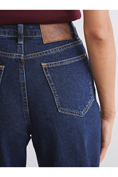 LC Waikiki Navy Blue Balloon Fit Women's Jean Pants