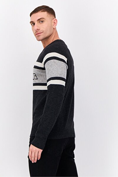 Nautica Men Crew Neck Long Sleeve Embroidered Logo Sweater, Multi Color