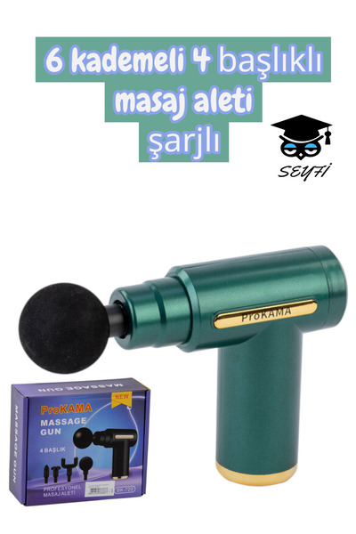 SEYFİKİRTASİYE 6 kademeli 4 başlıklı masaj aleti şarjlı