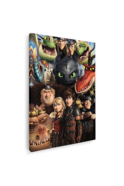 Tablou Canvas Cum sÄƒ-ti dresezi dragonul desene animate, cod 4681