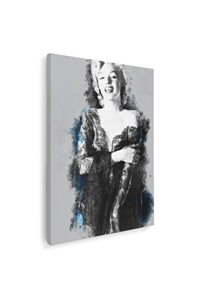 Tablou Canvas ilustratie Marilyn Monroe gri, albastru, negru, cod 1259