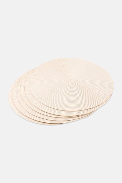 YOTO 6 Pcs Woven Placemats, Light Beige