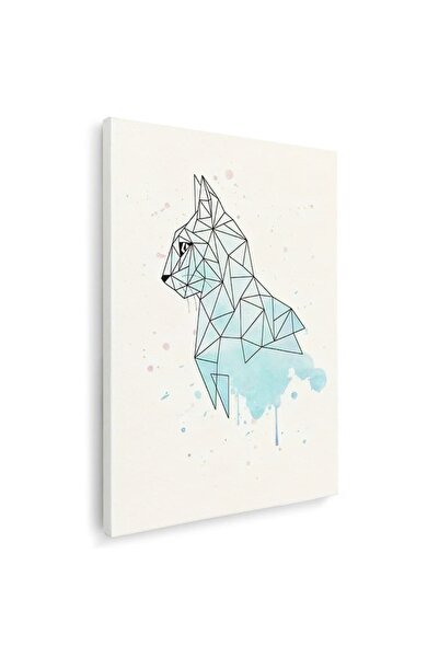 Tablou Canvas Tablou profil pisica stil geometric, cod 5237
