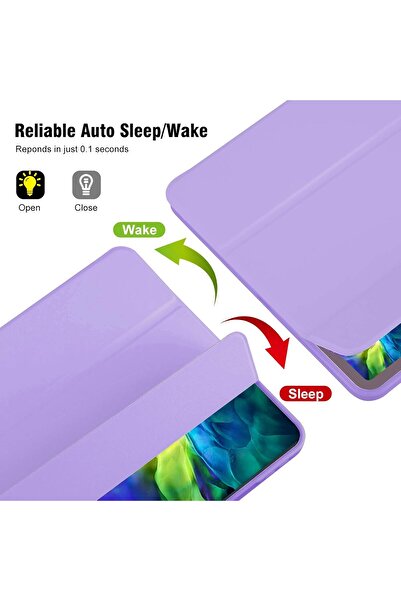 Generic AWH iPad 10th Generation Case 2022 with Pencil Holder, Soft TPU Back Cover, Auto Wake/Sleep, Tri-fol