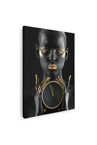 Tablou Canvas Machiaj auriu creativ tablou portret, cod 2577