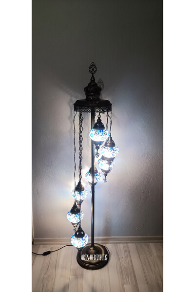 ARİS HEDİYELİK El Yapımı Otantik Mozaik Lambader 7'li