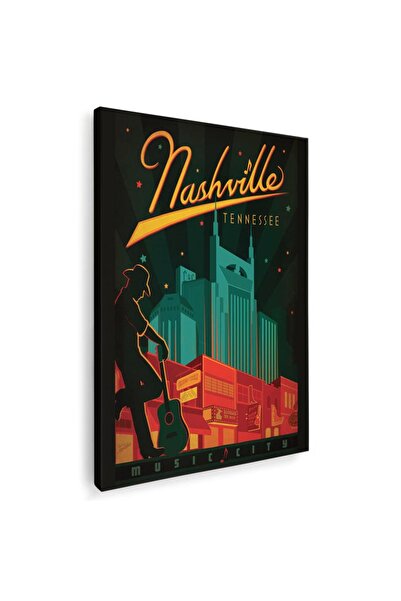Tablou Canvas Nashville Tennessee vintage, cod 5403