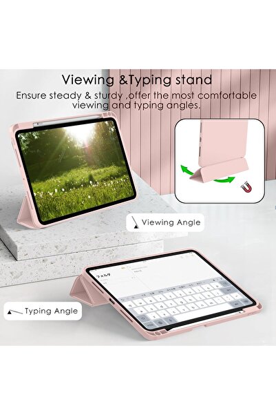 Generic حافظة Elterazone الجديدة لجهاز iPad Pro مقاس 13 بوصة M4 (2024، الجيل السابع) مع حامل قلم، حافظة ذكية مزودة بخاصية Touch ID