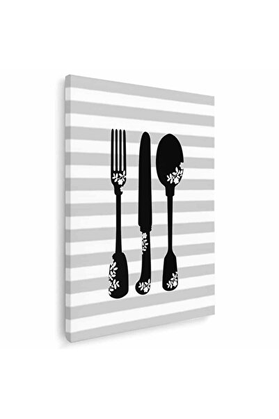 Tablou Canvas Tablou set furculita cutit lingura, cod 3909