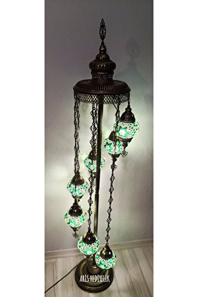 ARİS HEDİYELİK El Yapımı Otantik Mozaik Lambader 7'li
