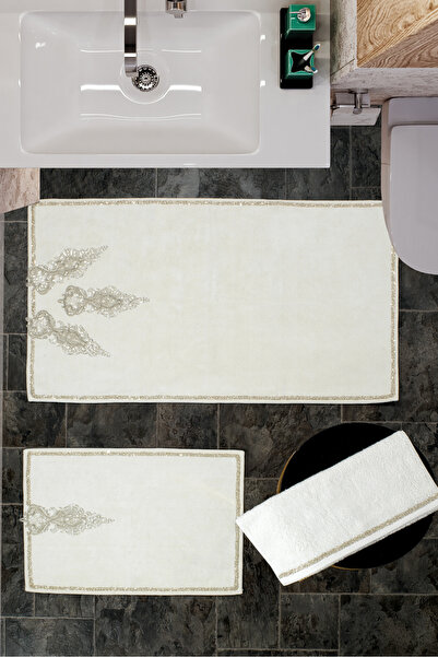 LEYDİ HOME Helena 3 Parça Banyo Paspas Takımı
