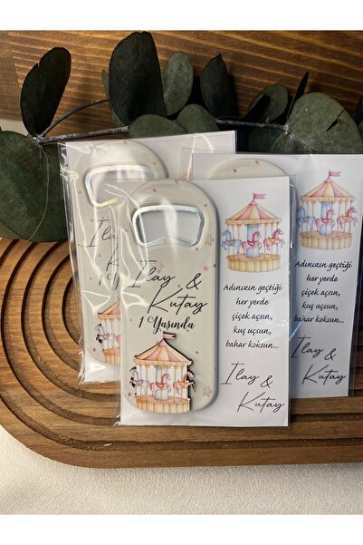 Gizem Graphic Atlı Karınca İkiz Bebek Temalı Açacak Magnet 20'li Paket