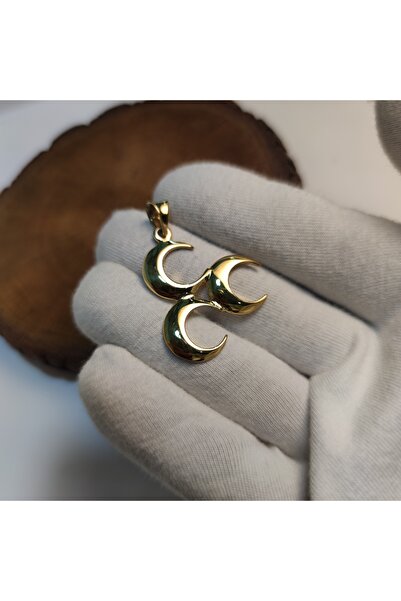 GoldRey Jewellery Üç Hilal Kolye Ucu 925 Ayar Gümüş