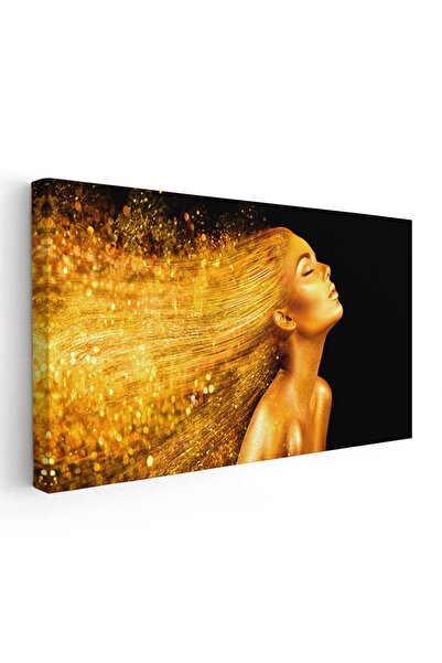 Tablou Canvas Tablou femeie cu par auriu sclipitor, cod 1768