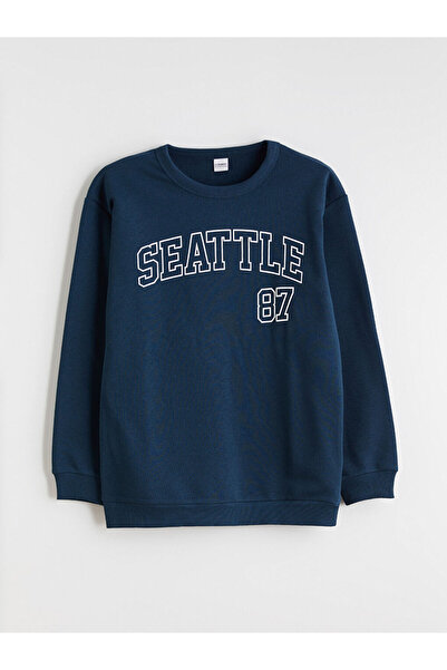 LC Waikiki طاقم الرقبة المطبوعة الصبي البلوز