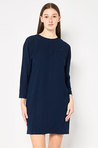 Lacoste Women Embroidered Logo Mini Dress, Navy